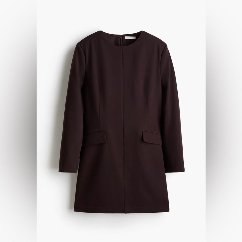H&M Dark Brown‎ Long Sleeve Dress